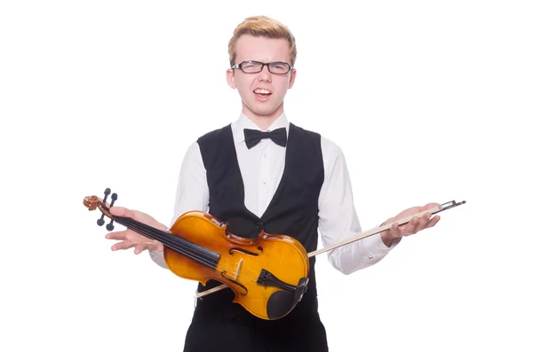 Jogador de violino engraçado — Fotografia de Stock