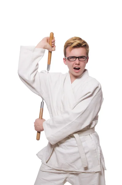 Grappige karate vechter — Stockfoto