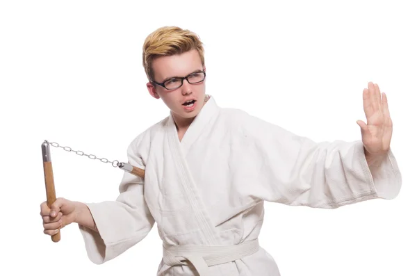 Grappige karate vechter — Stockfoto