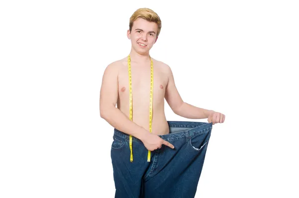 Funny man with trousers — Stock Photo, Image