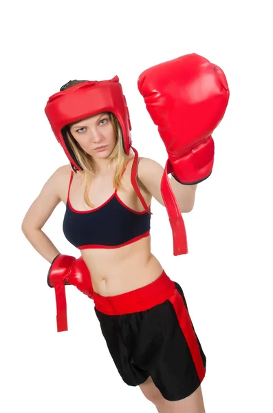 Boxeadora mujer — Foto de Stock