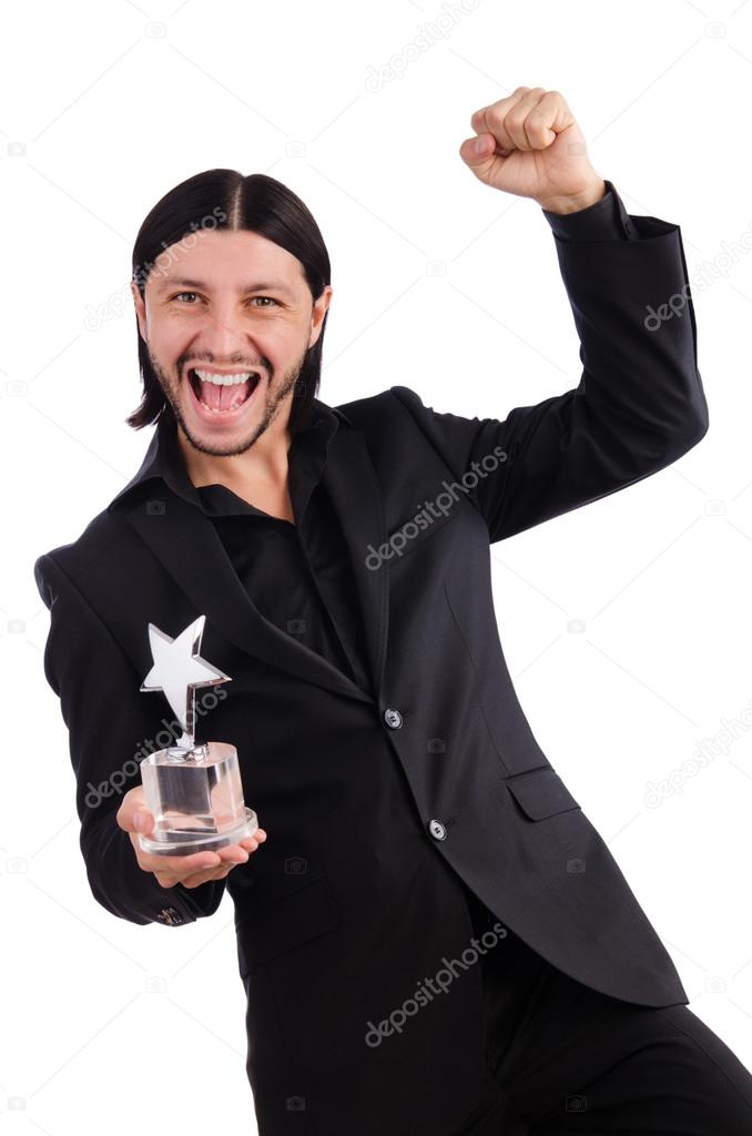 Businessman with star award