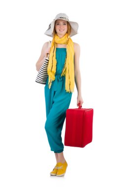 kadın yaz tatili için hazır