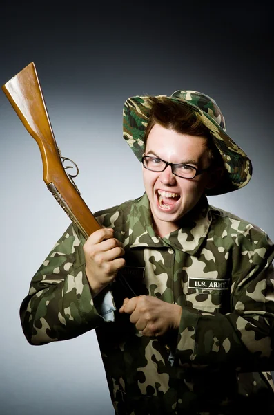 Funny soldier — Stock Photo, Image