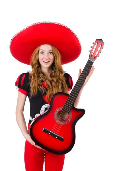 여성 기타 플레이어 — 스톡 사진