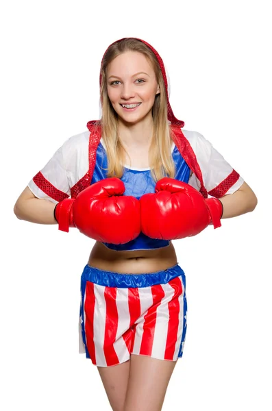 Boxeadora femenina — Foto de Stock