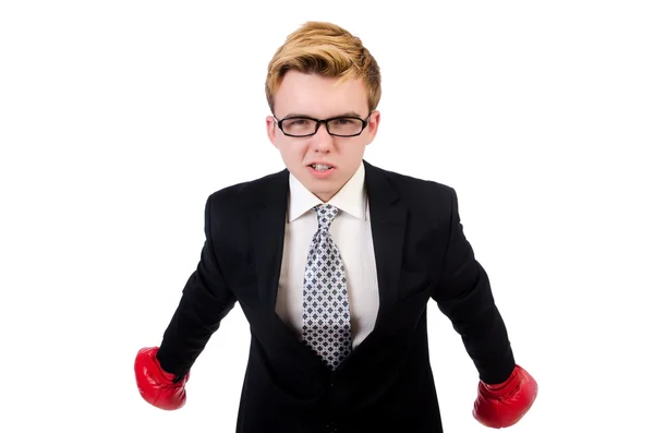 Young businessman boxer — Stock Photo, Image