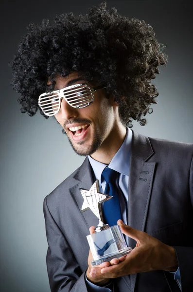 Hombre recibiendo su premio estrella — Foto de Stock