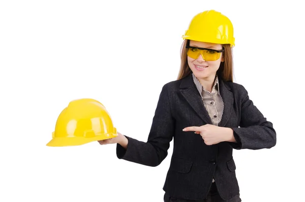 Kvinna byggnadsarbetare — Stockfoto