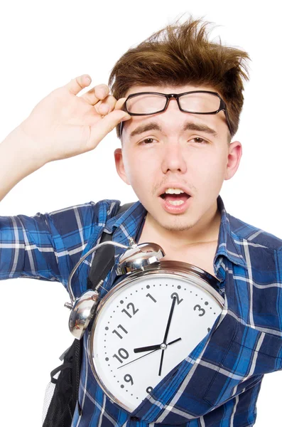Student missing his studying deadlines — Stock Photo, Image