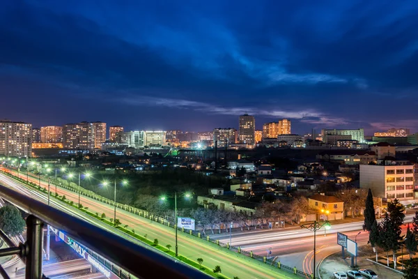 Baku Azerbajdzsán este folyamán — Stock Fotó