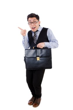 evrak çantası ile işadamı