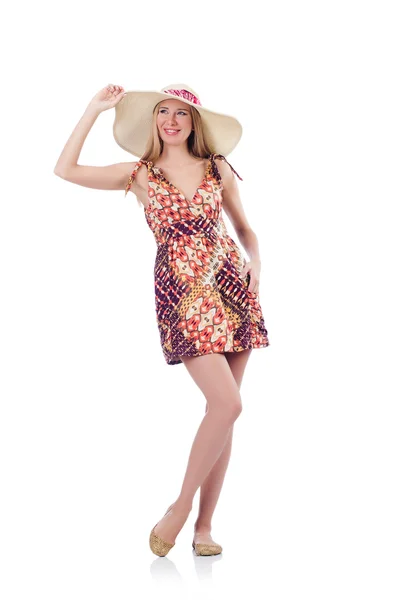 Frau im Sommerkleid — Stockfoto