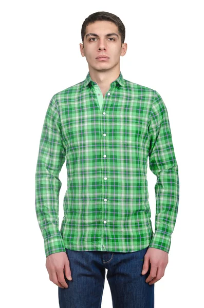 Manlig modell med skjorta — Stockfoto