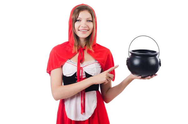 Woman with pot — Stock Photo, Image