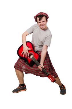 Scotsman gitar çalmak
