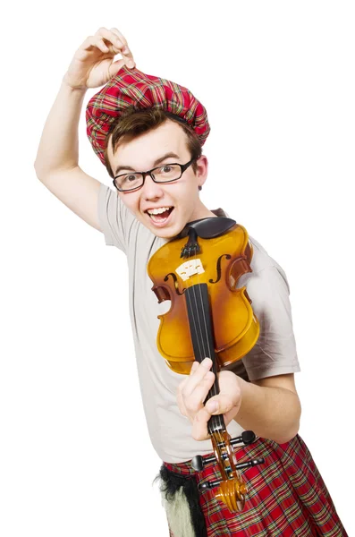 Écossais avec violon — Photo