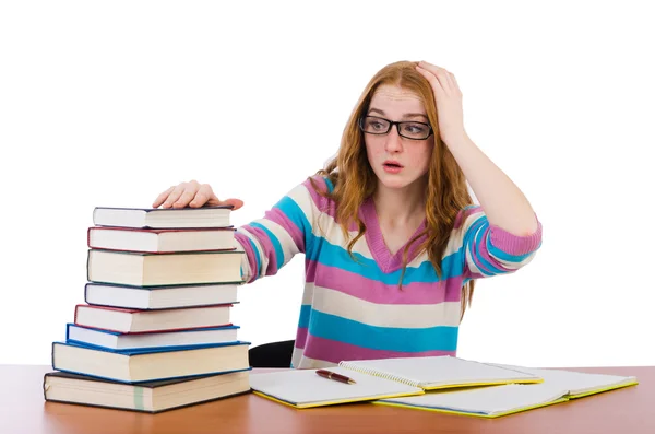 Joven estudiante con libros — Foto de Stock