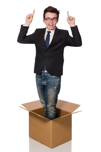 Vicces ember dobozok — Stock Fotó