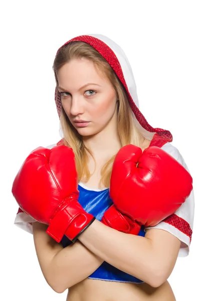 Kobieta bokser — Zdjęcie stockowe