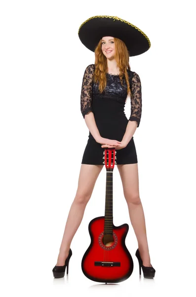 Frau mit Gitarre — Stockfoto