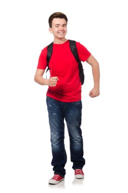 sırt çantası ile öğrenci