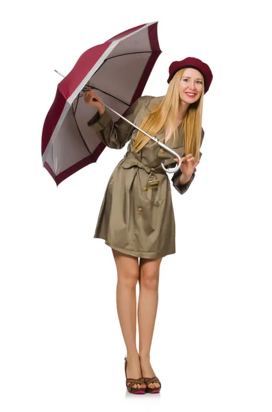 Woman with umbrella — Stock Photo, Image