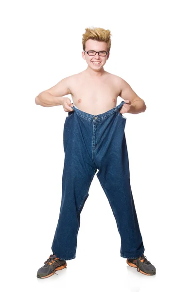 Hombre divertido con pantalones —  Fotos de Stock