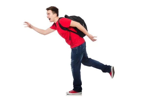 Schüler mit Rucksack — Stockfoto