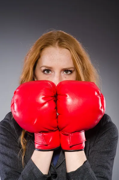 Boxeadora mujer — Foto de Stock