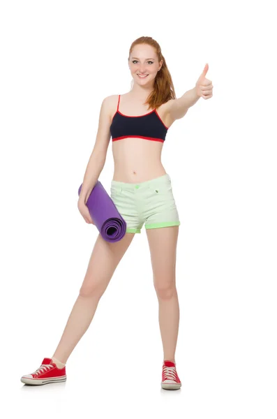 Woman doing sport exercises — Stock Photo, Image