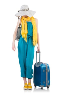 kadın yaz tatili için hazır