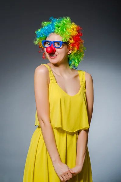 Vrouw clown — Stockfoto