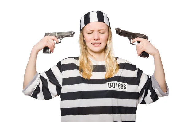 Prison inmate woman — Stock Photo, Image