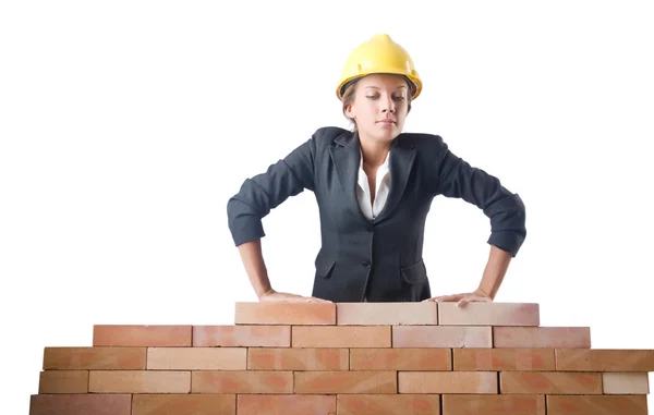 Female builder — Stock Photo, Image