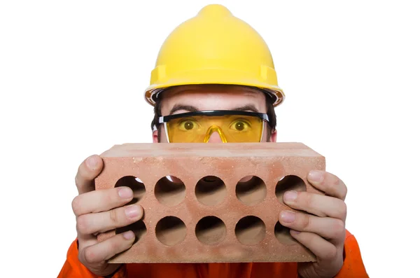 Człowiek z cegły — Zdjęcie stockowe
