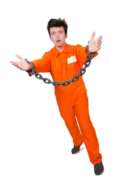 Заключенный с цепями — стоковое фото