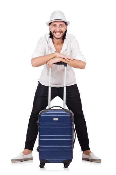 Man med bagage — Stockfoto