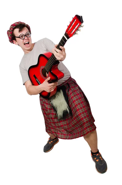 Escocês tocando guitarra — Fotografia de Stock