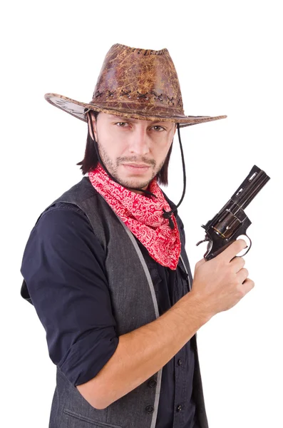 Cowboy mit Waffe — Stockfoto