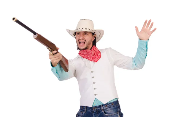 Cowboy com arma — Fotografia de Stock