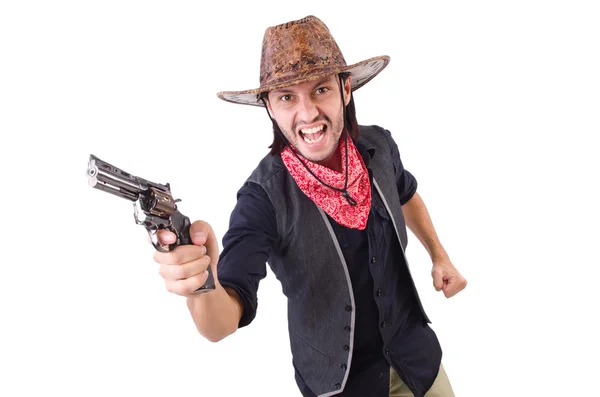 Cowboy with gun — Stock Photo, Image