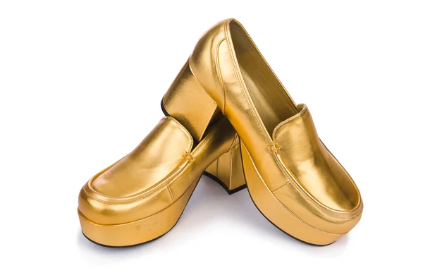 Kobieta złote buty — Zdjęcie stockowe