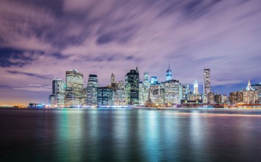 Manhattan'ın gece panorama