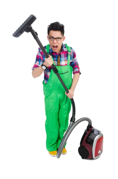 Man in groene overall — Stockfoto