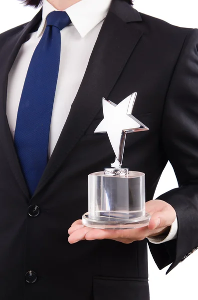 Businessman with star award — Stock Photo, Image