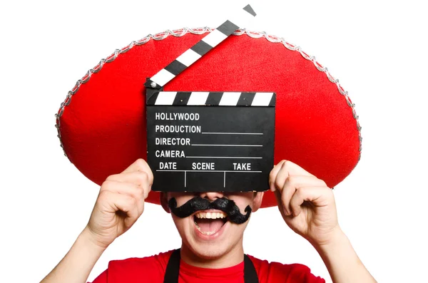 Mexicano con tablero de cine —  Fotos de Stock