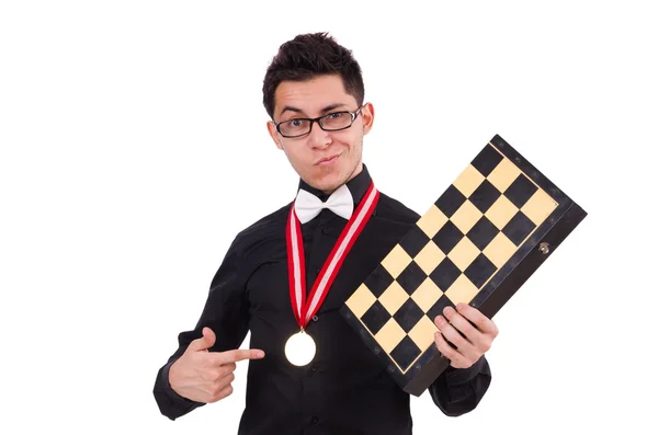 Jugador de ajedrez divertido — Foto de Stock