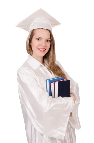 Afgestudeerde meisje met diploma — Stockfoto