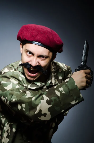 Funny soldier — Stock Photo, Image